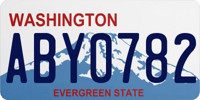 WA license plate ABY0782