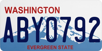 WA license plate ABY0792