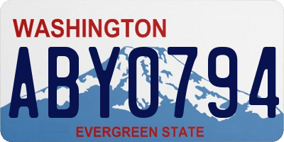 WA license plate ABY0794