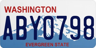WA license plate ABY0798