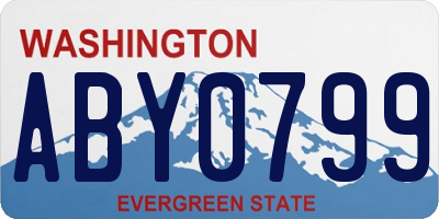 WA license plate ABY0799