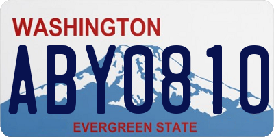 WA license plate ABY0810