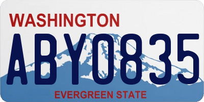WA license plate ABY0835