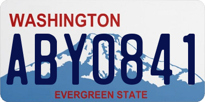 WA license plate ABY0841
