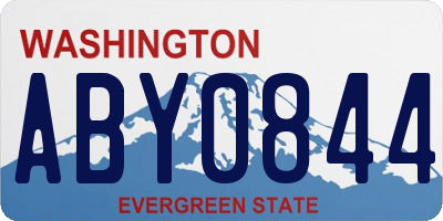 WA license plate ABY0844