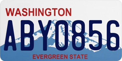 WA license plate ABY0856