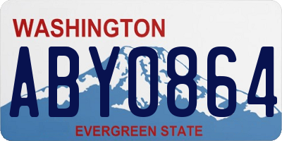 WA license plate ABY0864