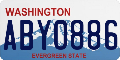 WA license plate ABY0886