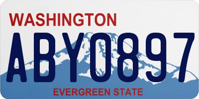 WA license plate ABY0897