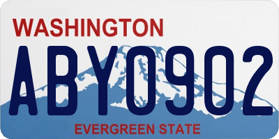 WA license plate ABY0902