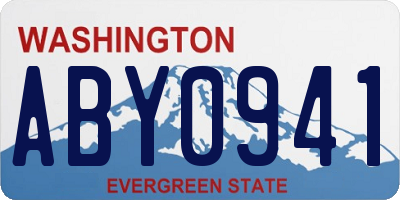 WA license plate ABY0941