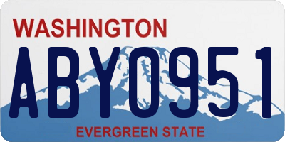 WA license plate ABY0951