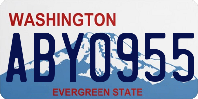 WA license plate ABY0955