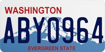 WA license plate ABY0964