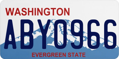 WA license plate ABY0966