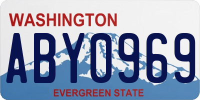 WA license plate ABY0969