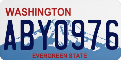 WA license plate ABY0976