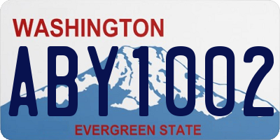 WA license plate ABY1002