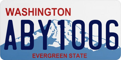 WA license plate ABY1006