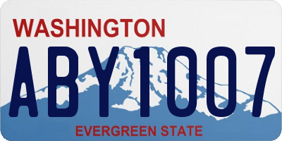 WA license plate ABY1007