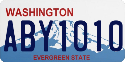 WA license plate ABY1010