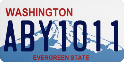 WA license plate ABY1011
