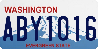 WA license plate ABY1016