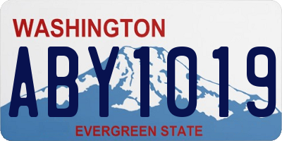 WA license plate ABY1019