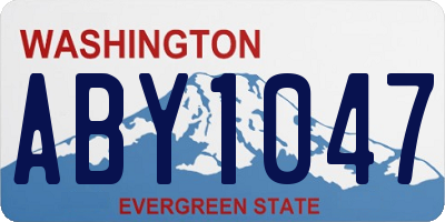 WA license plate ABY1047