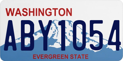 WA license plate ABY1054