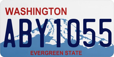 WA license plate ABY1055