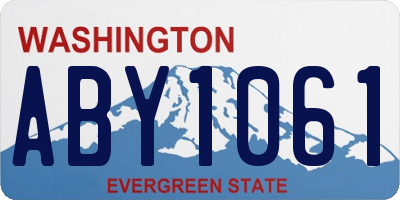 WA license plate ABY1061