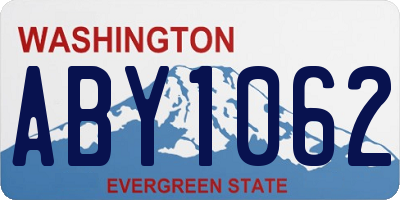 WA license plate ABY1062
