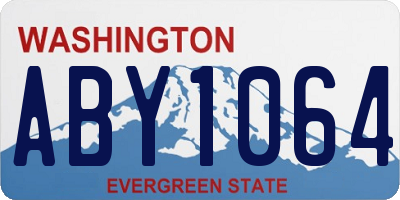 WA license plate ABY1064