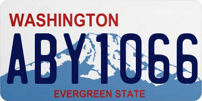 WA license plate ABY1066