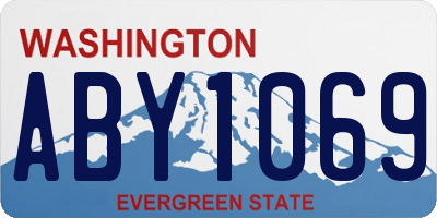 WA license plate ABY1069