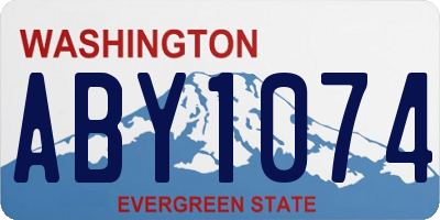 WA license plate ABY1074