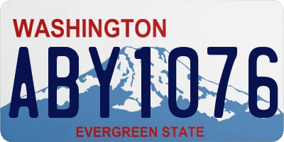 WA license plate ABY1076
