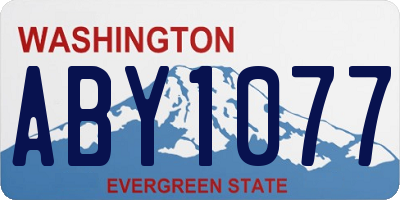WA license plate ABY1077