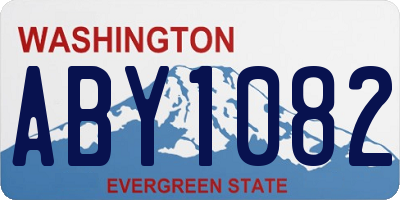 WA license plate ABY1082
