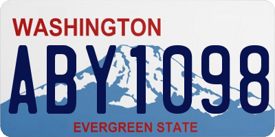 WA license plate ABY1098