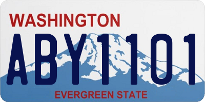WA license plate ABY1101