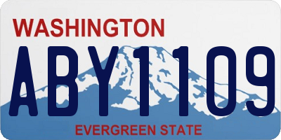 WA license plate ABY1109