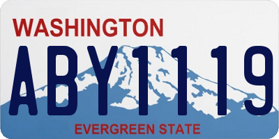 WA license plate ABY1119