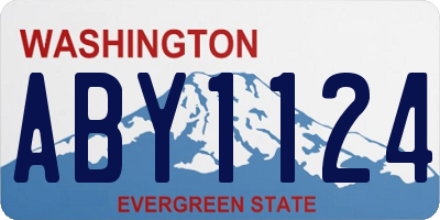WA license plate ABY1124