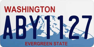 WA license plate ABY1127