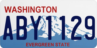 WA license plate ABY1129