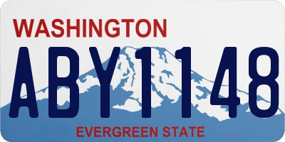 WA license plate ABY1148