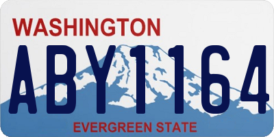 WA license plate ABY1164