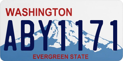 WA license plate ABY1171
